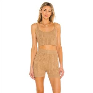 Lovers + Friends Carmen knit set size medium. Top and shorts. New with tags